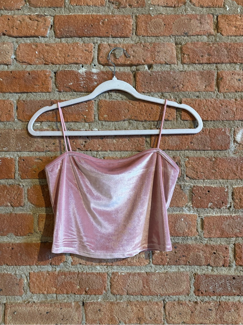 Pink Velvet Crop Top